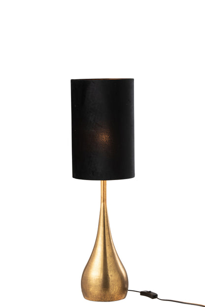 Lamp Drop Iron/Velvet Gold/Black Small translates to: 

Lamp Druppel IJzer/Fluweel Goud/Zwart Klein