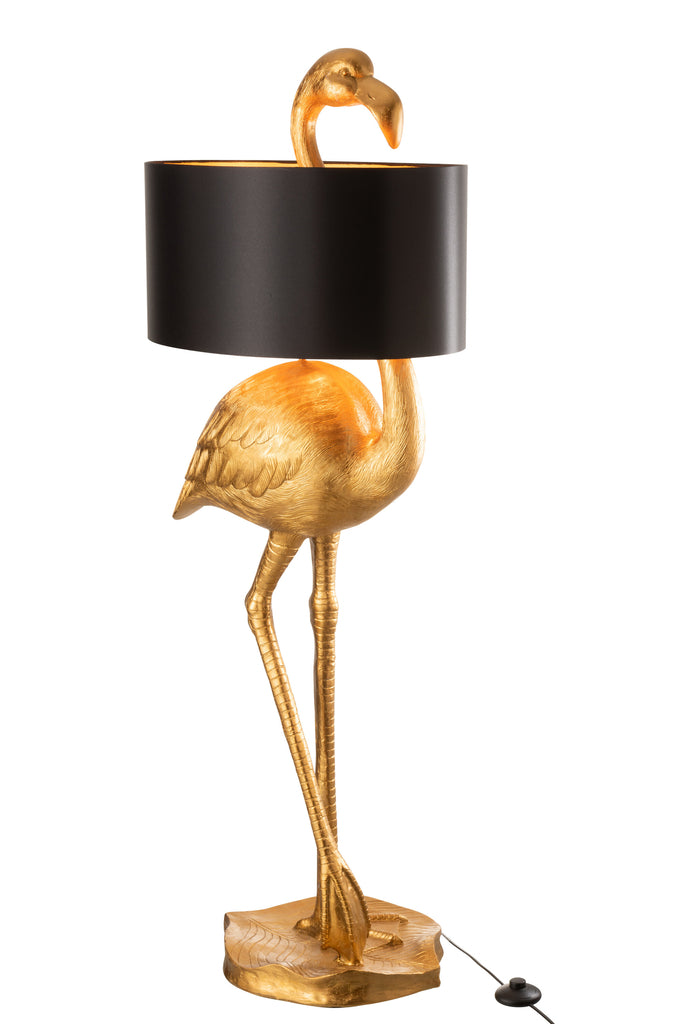 Lamp Flamingo Poly Goud/Zwart