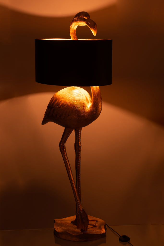 Lamp Flamingo Poly Goud/Zwart