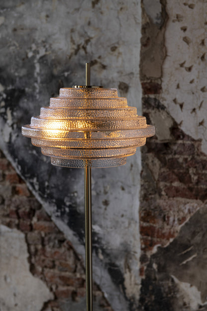 Lamp Op Voet Led Goud Metaal/Glas Transparant