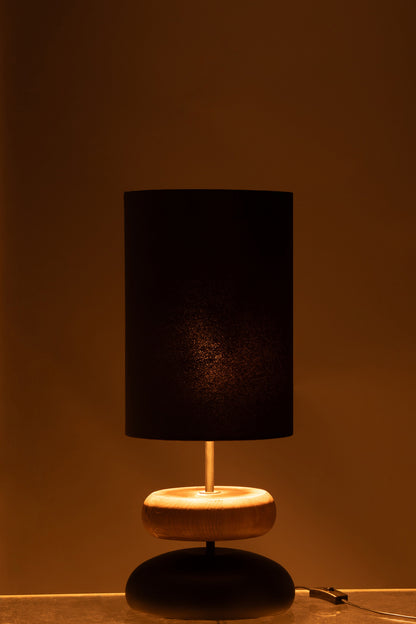 Lamp Jade IJzer/Sparrenhout Zwart/Natuurlijk