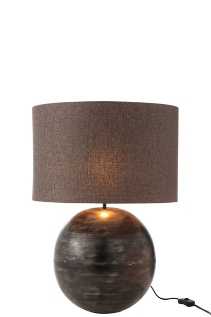 Lamp + Kap Schaal Metaal kleur Zwart