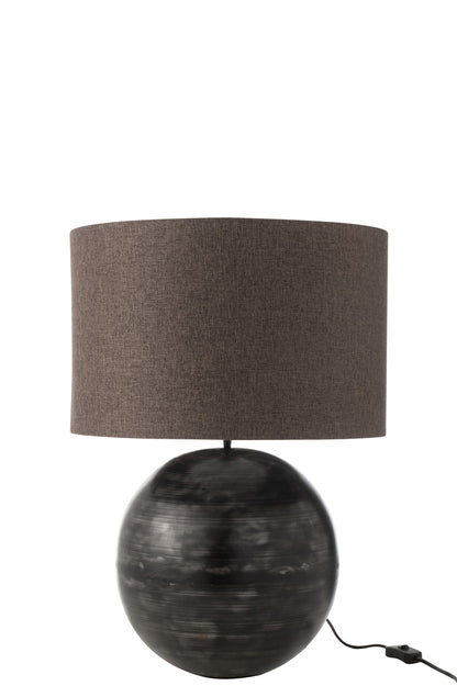 Lamp + Kap Schaal Metaal kleur Zwart