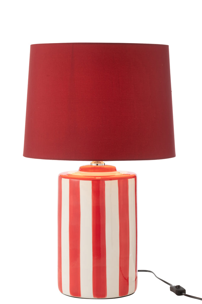 Lamp+Shade Listra Strepen Porselein Rood/Wit