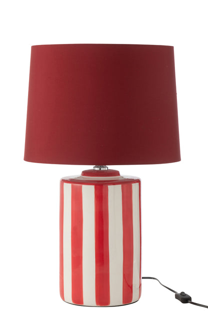 Lamp+Shade Listra Strepen Porselein Rood/Wit