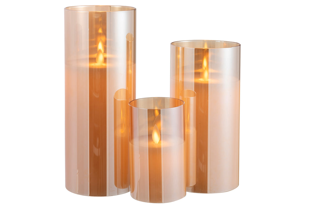 Ledlamp Schijnend Glas Goud Groot