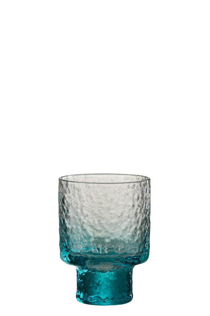 J-Line Glas met onregelmatige vorm Blauw