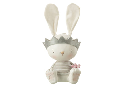 Moneybox Rabbit Sitting Poly Mix