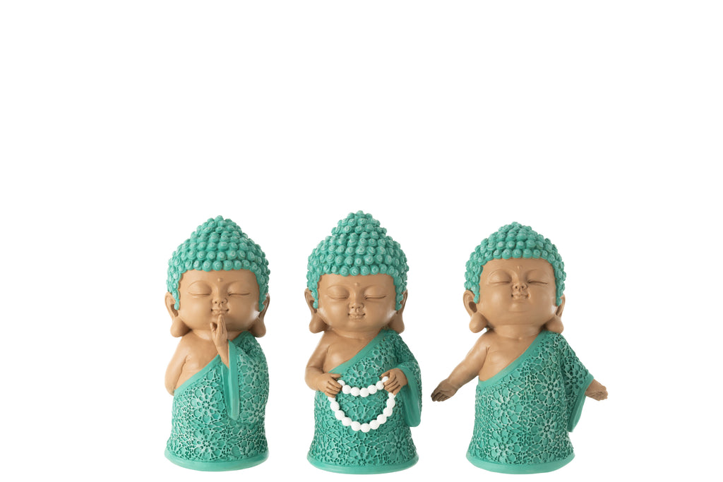 Monniksketting Hars Azuurblauw Assortiment van 3