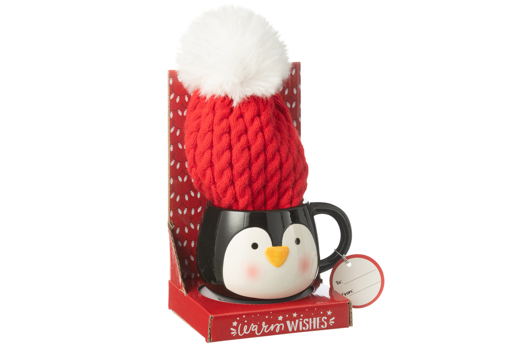 Mok+Muts Pinguïn In Geschenkdoos Keramiek Mix