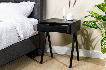 Bedside table, 1 drawer, M340 black