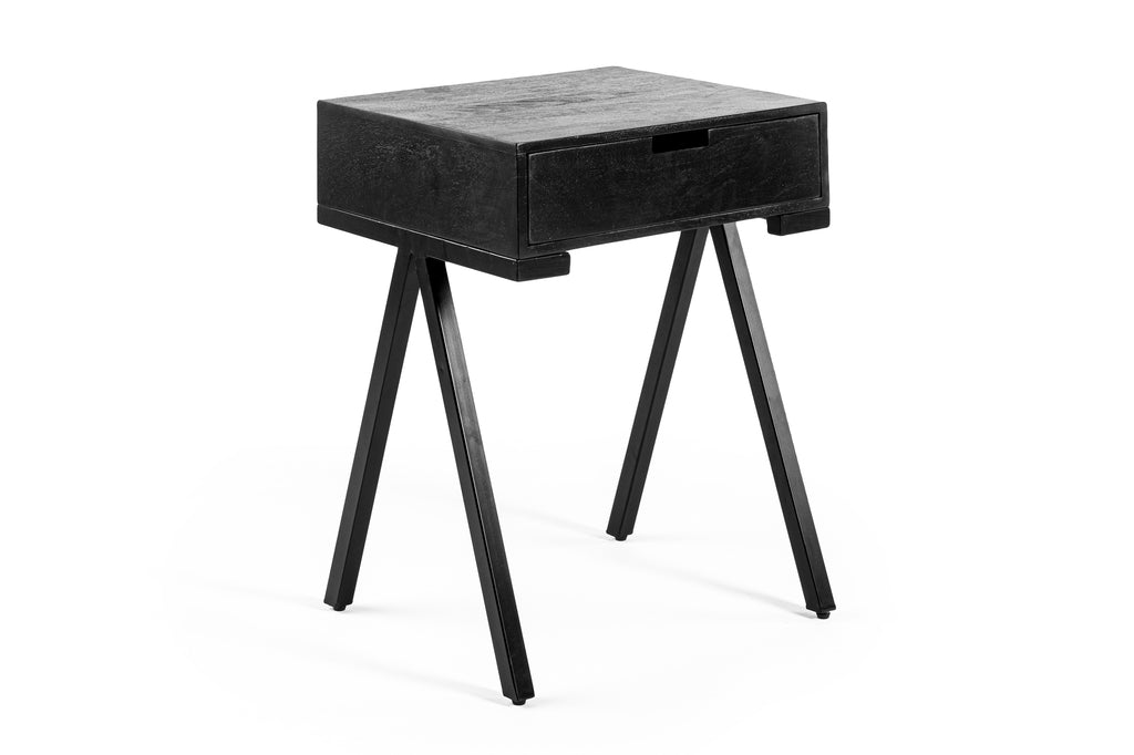 Bedside table, 1 drawer, M340 black