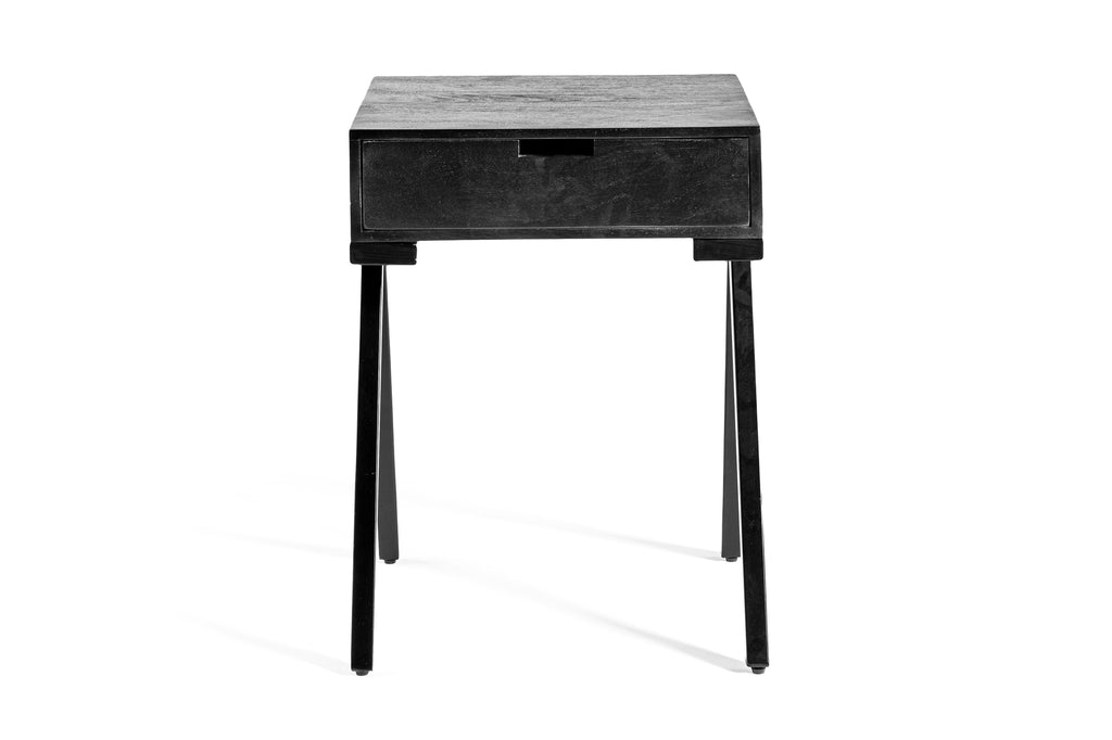 Bedside table, 1 drawer, M340 black