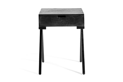 Bedside table, 1 drawer, M340 black