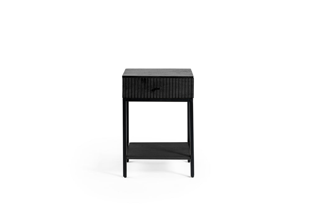 Bedside table, 1 drawer, M340 black