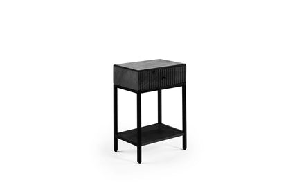 Bedside table, 1 drawer, M340 black