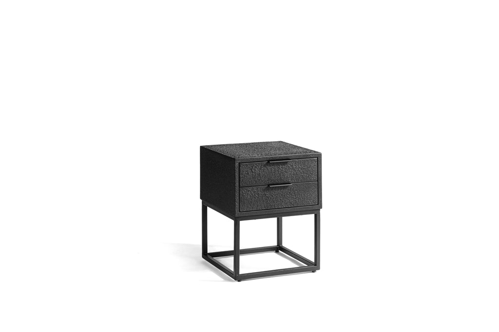 Bedside table 2L, Lava, B340 black