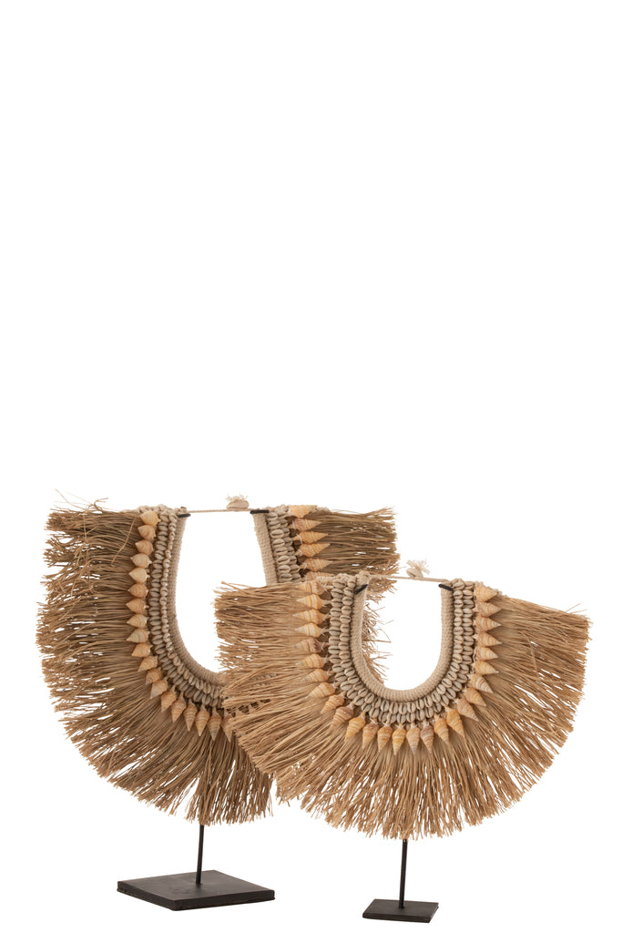 Ketting+Standaard Dora Schelpen/Zeegras Beige Klein