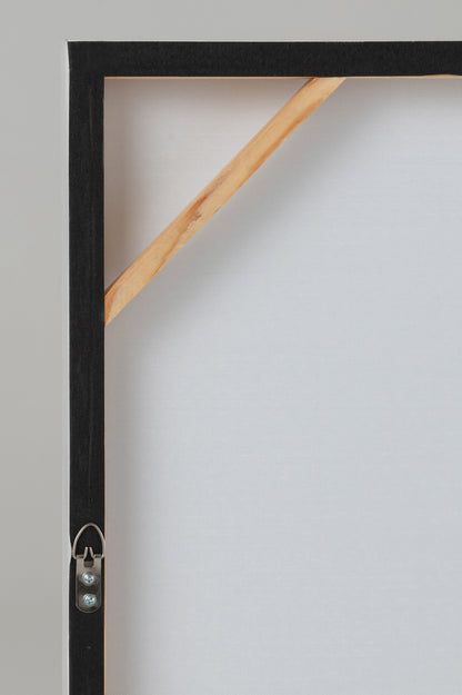 Schilderij Vierkant Doek/Hout Zwart/Goud
