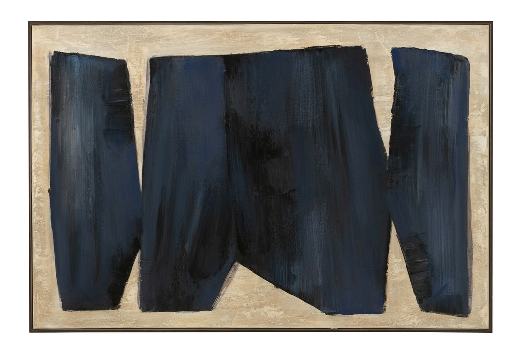 Schilderij Abstract Acryl/Canvas Zwart/Bruin