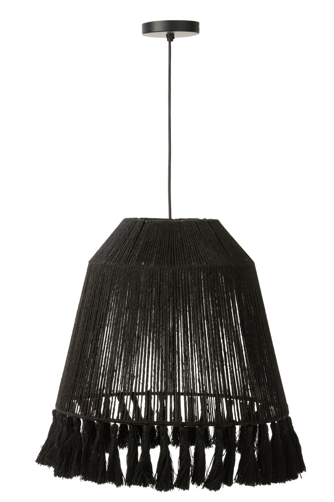 Hanglamp Celia Jute Zwart Groot
