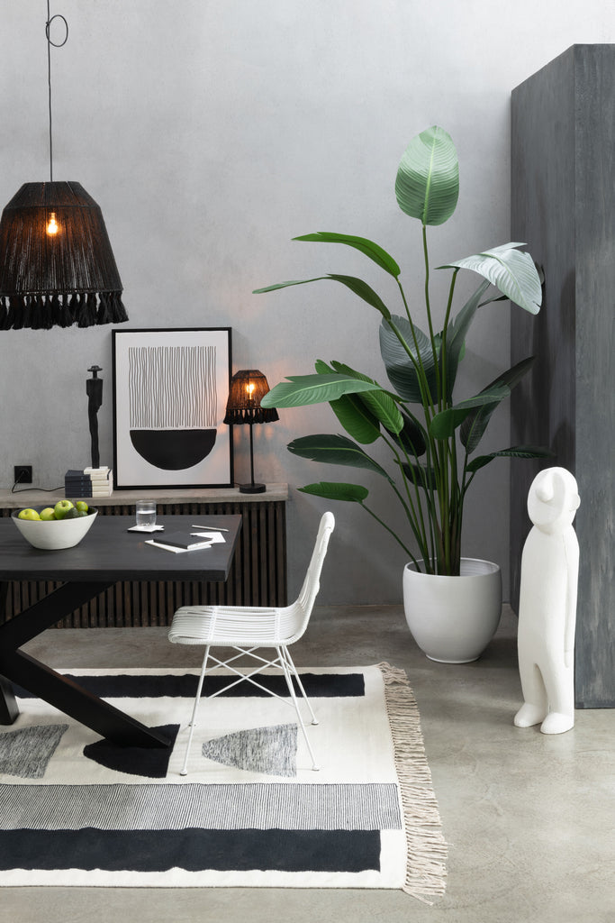 Hanglamp Celia Jute Zwart Groot