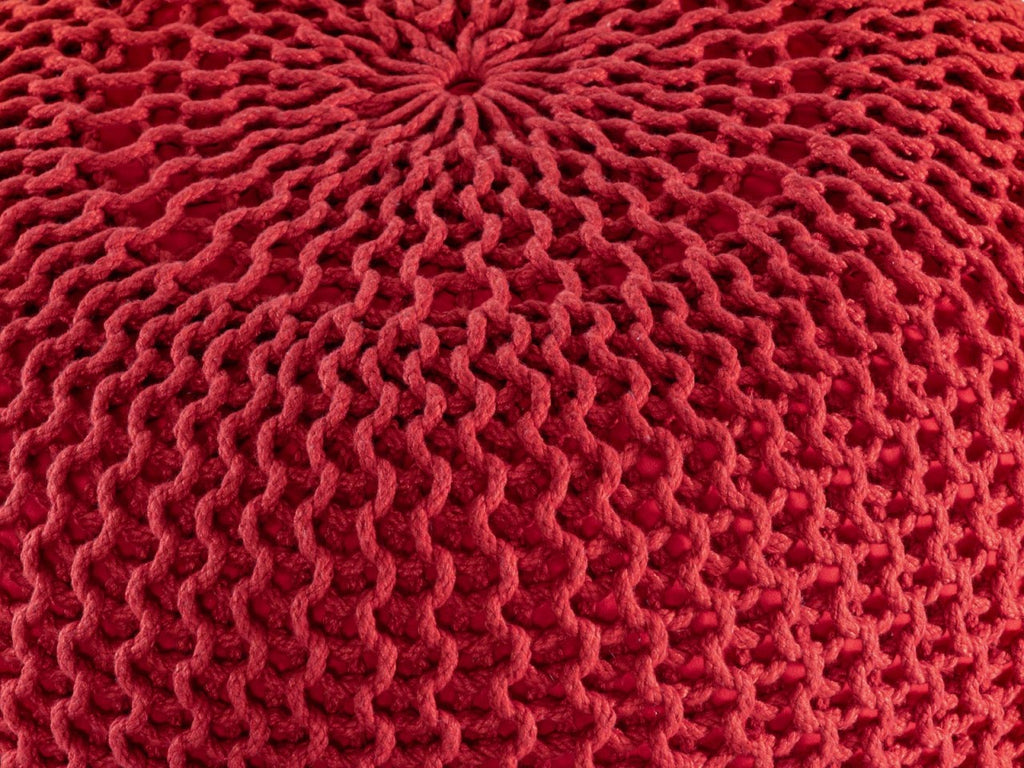 Pouf PREMIUM ø45cm Zitkruk Gehaakte poef Binnen Terras Zwembad Tuin Duurzaam