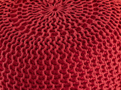 Pouf PREMIUM ø45cm Zitkruk Gehaakte poef Binnen Terras Zwembad Tuin Duurzaam