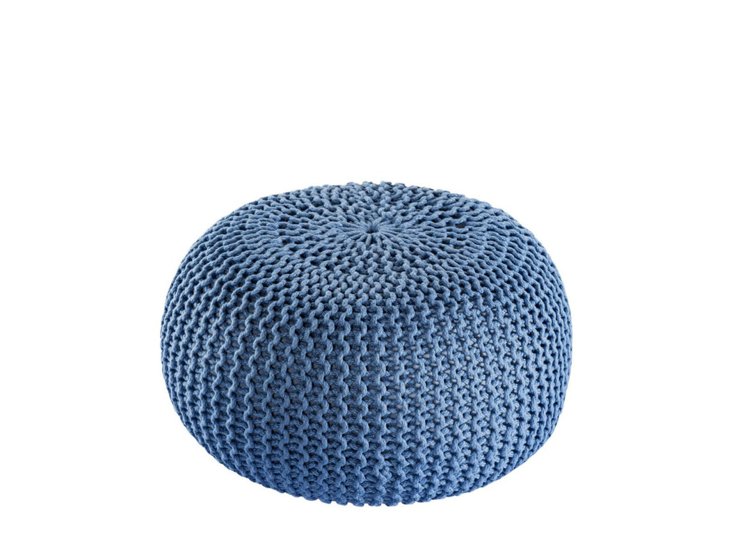 Pouf PREMIUM ø45cm Zitkruk Gehaakte poef Binnen Terras Zwembad Tuin Duurzaam