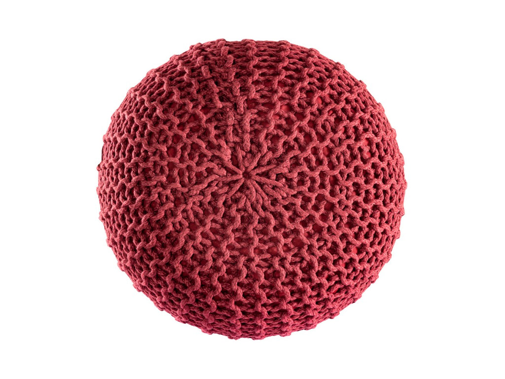 Pouf PREMIUM ø45cm Zitkruk Gehaakte poef Binnen Terras Zwembad Tuin Duurzaam