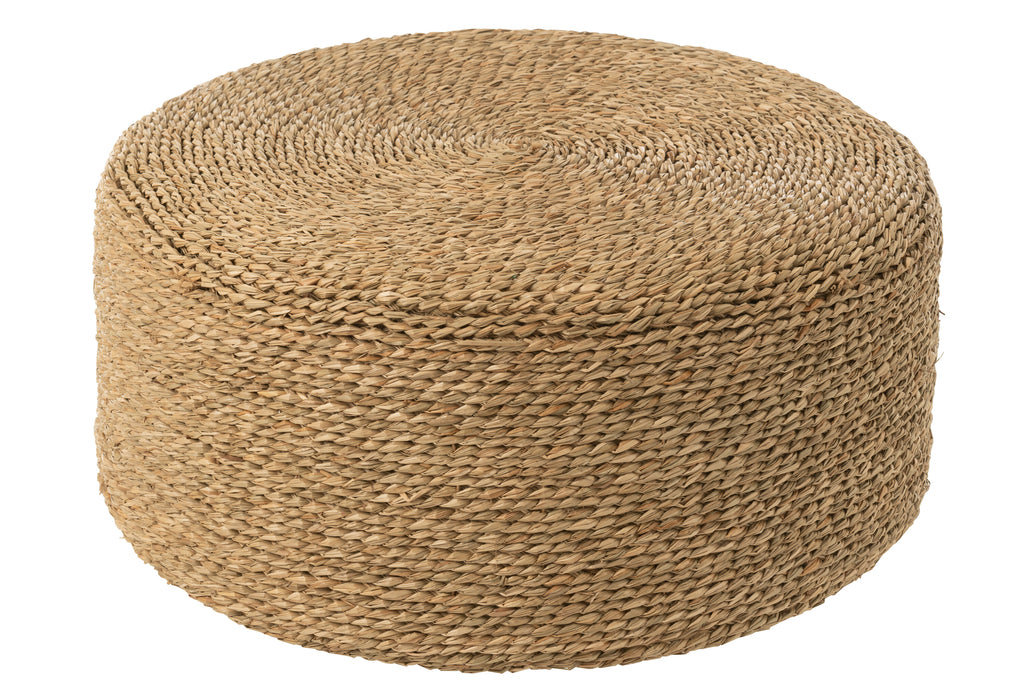 Poef Rond Zeegras Natuurlijk