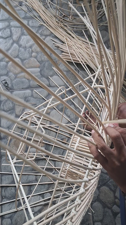 Belvivere Radu Hanglamp - handgemaakt van fijn gevlochten rotan