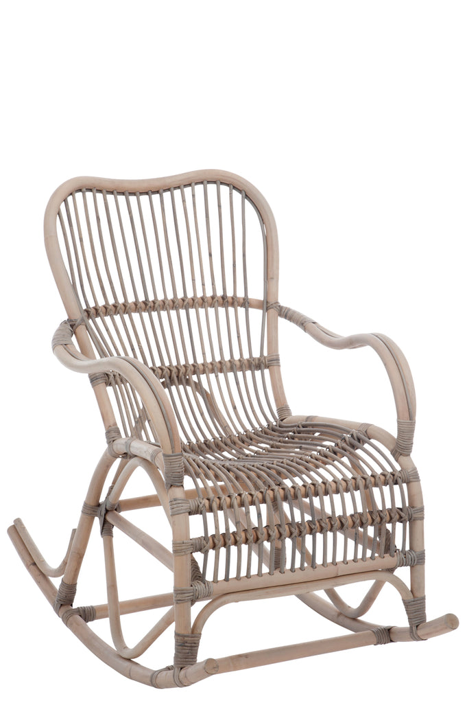 Schommelstoel Rotan Grijs