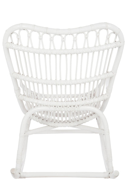 Schommelstoel Rotan Wit