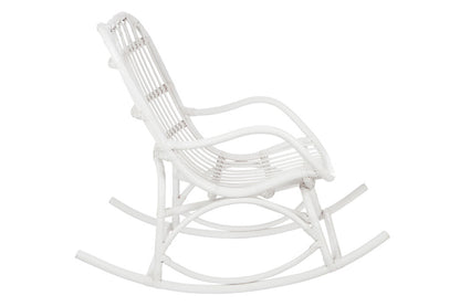 Schommelstoel Rotan Wit