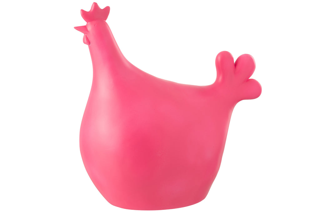 Rooster Outdoor Polyresin Pink