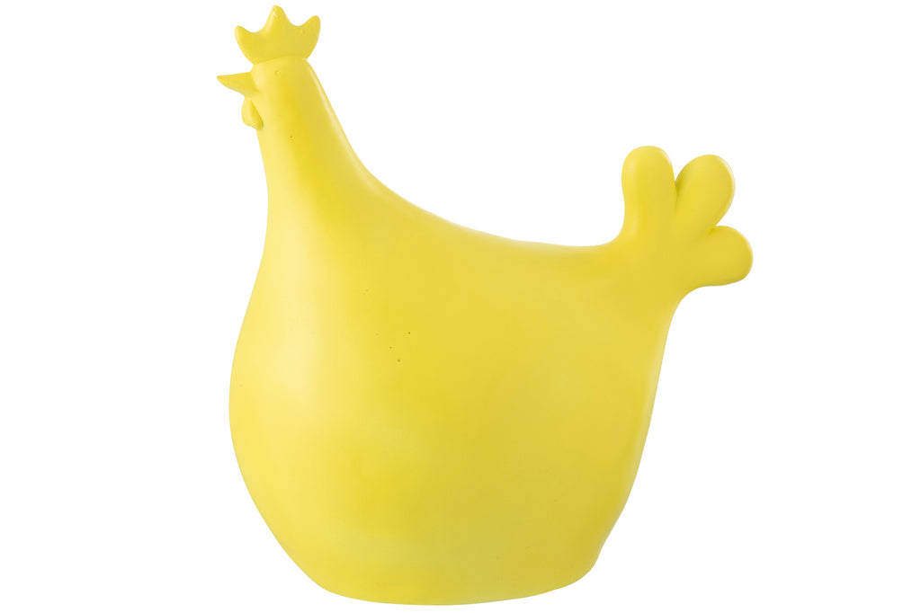 Rooster Outdoor Polyresin Yellow