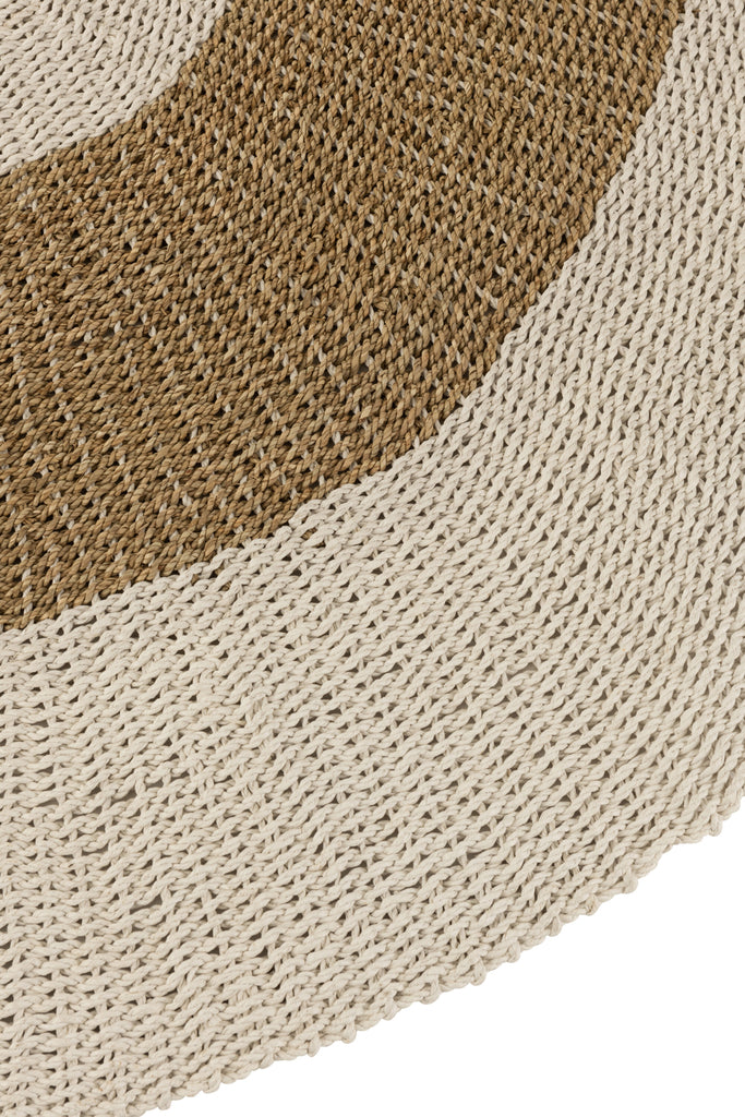 Rug Round Seagrass White/Natural Large