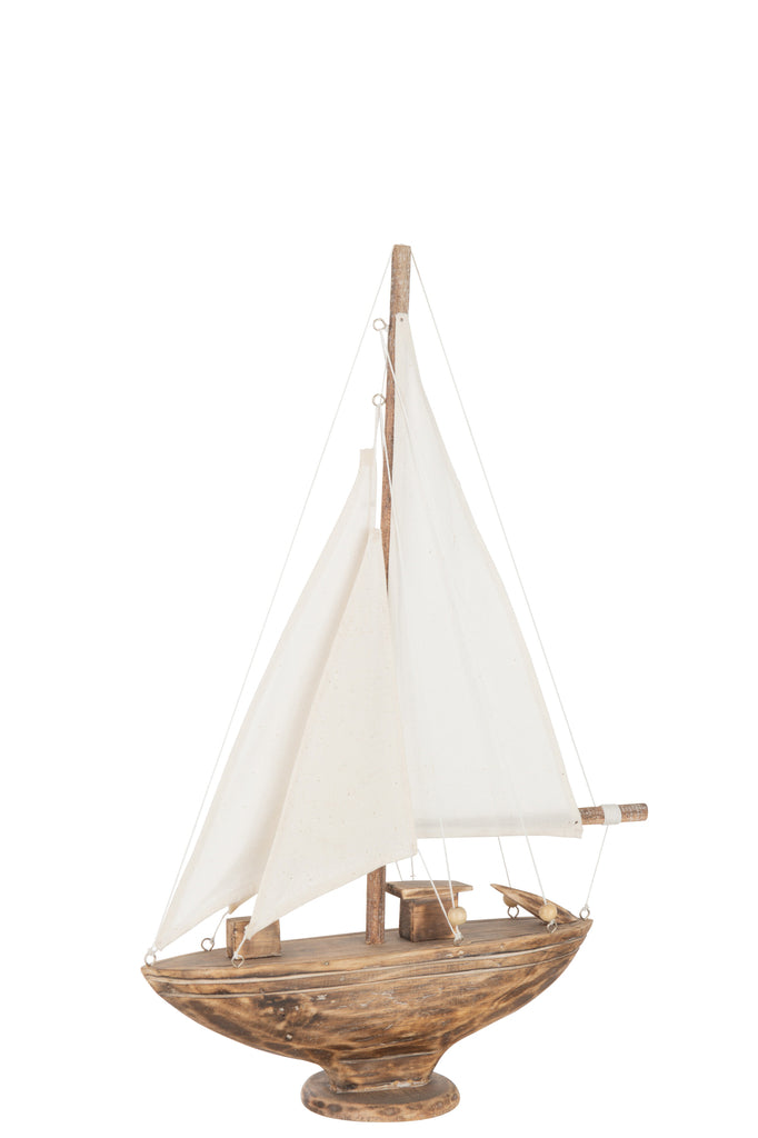 Sailboat Albasia Wood Brown Medium