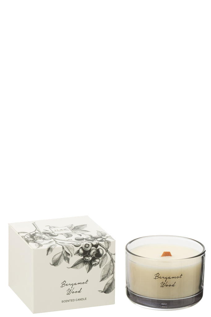 Scented Candle Bergamot Wood Soy Wax Small-50 Hours