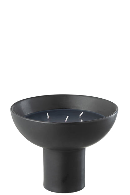 Scented Candle Ceramic Cup Black Large-12H