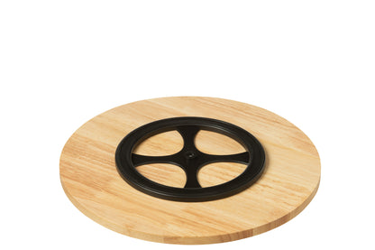 Set van 6 hapjes set + bamboe dienblad in doos keramiek groen
