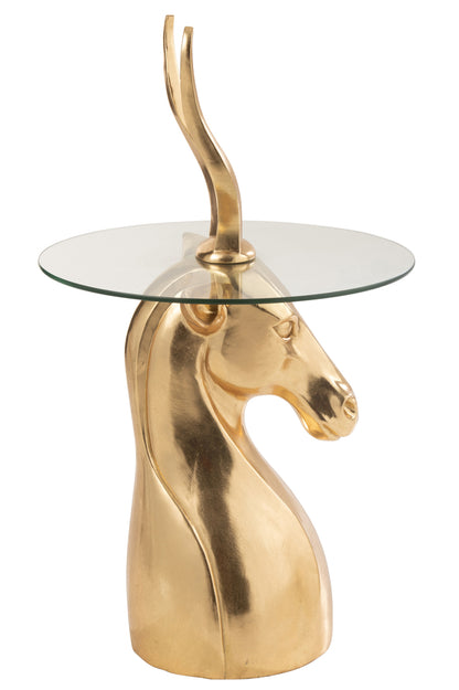 Sidetable Antilope Hars/Glas Goud