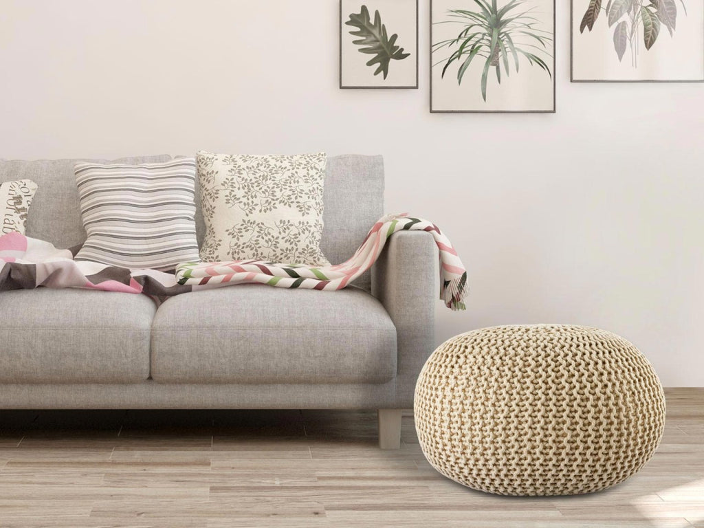 Poef ø 55cm voor binnen, patio, tuin