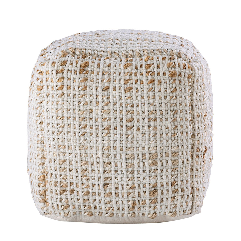 Sitzpouf vierkant Zithocker Jute 45x45x45cm Decoratieve kruk natuurlijke Jute kruk Vloerkussen Voetenbank