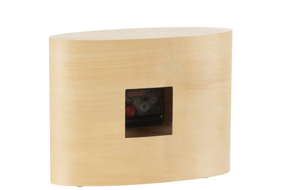 Table Clock Rectangle Plywood/Mdf Natural