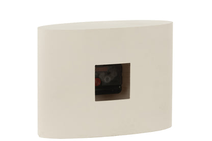 Table Clock Rectangle Plywood/Mdf White