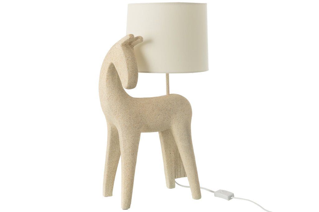 Tafellamp Paard Modern Resin Beige