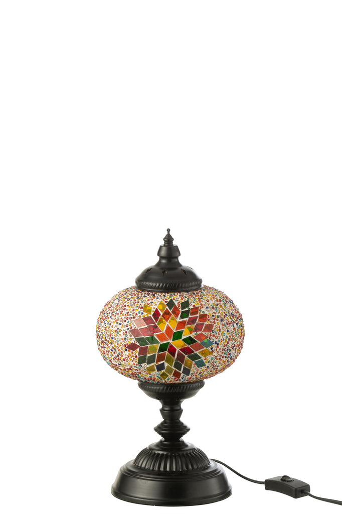 Tafellamp Mozaïek Glas/Metaal Oranje