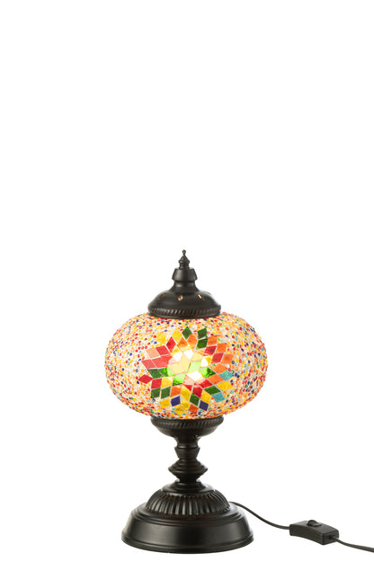 Tafellamp Mozaïek Glas/Metaal Oranje